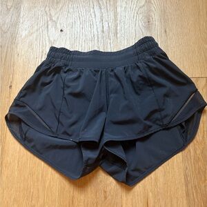 Women's Lululemon Black Hotty Hot Shorts